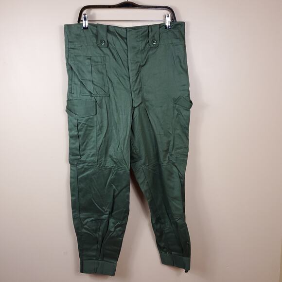 Vintage 1967 Army Green BEGETEX PVBA Button Fly Cargo Pants L - Picture 1 of 12